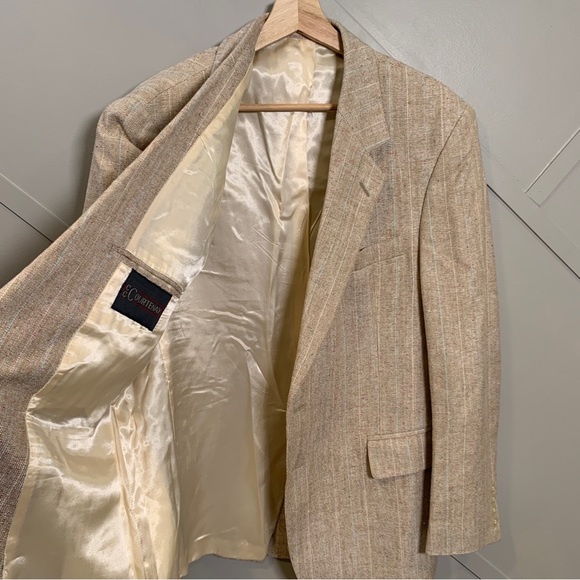 Mens Tan Blazer Jacket Size 41R - Picture 11 of 14